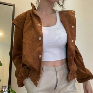 Corduroy button down jacket